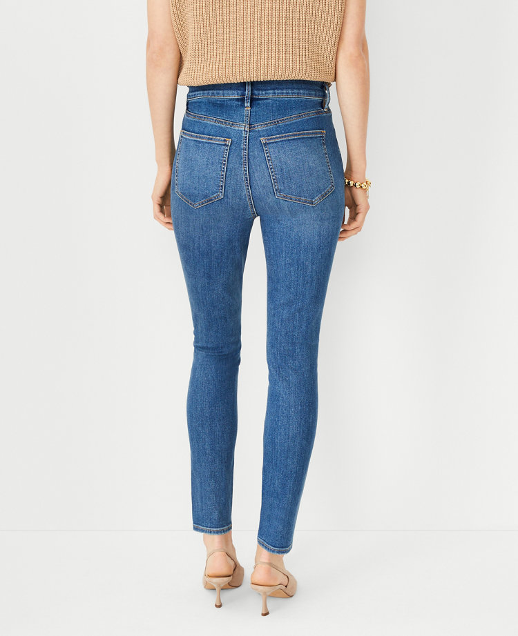 Long High Waist Jeggings - Indigo