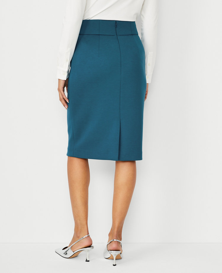 The High Waist Seamed Pencil Skirt in Double Knit