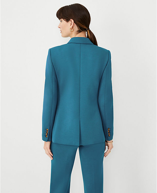 The Petite Notched Two Button Blazer in Double Knit