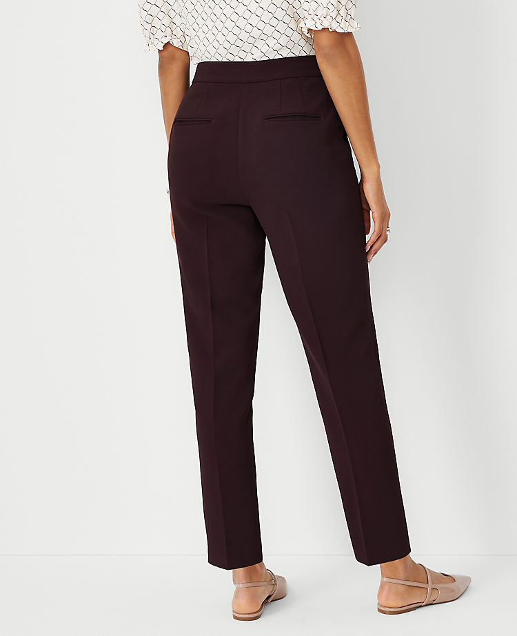 The Petite Side Zip Ankle Pant in Fluid Crepe - Curvy Fit