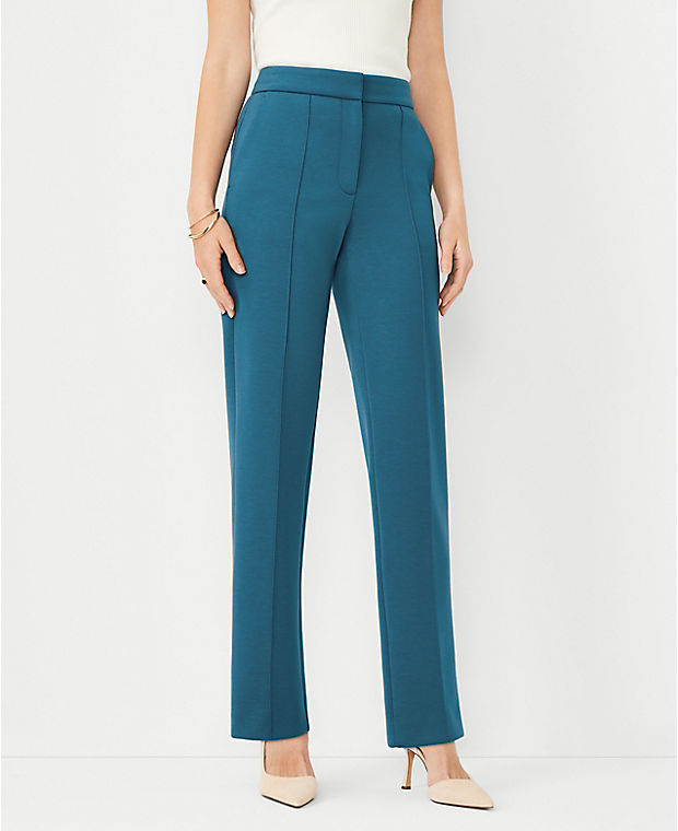 The Tall Pintucked Straight Pant in Double Knit