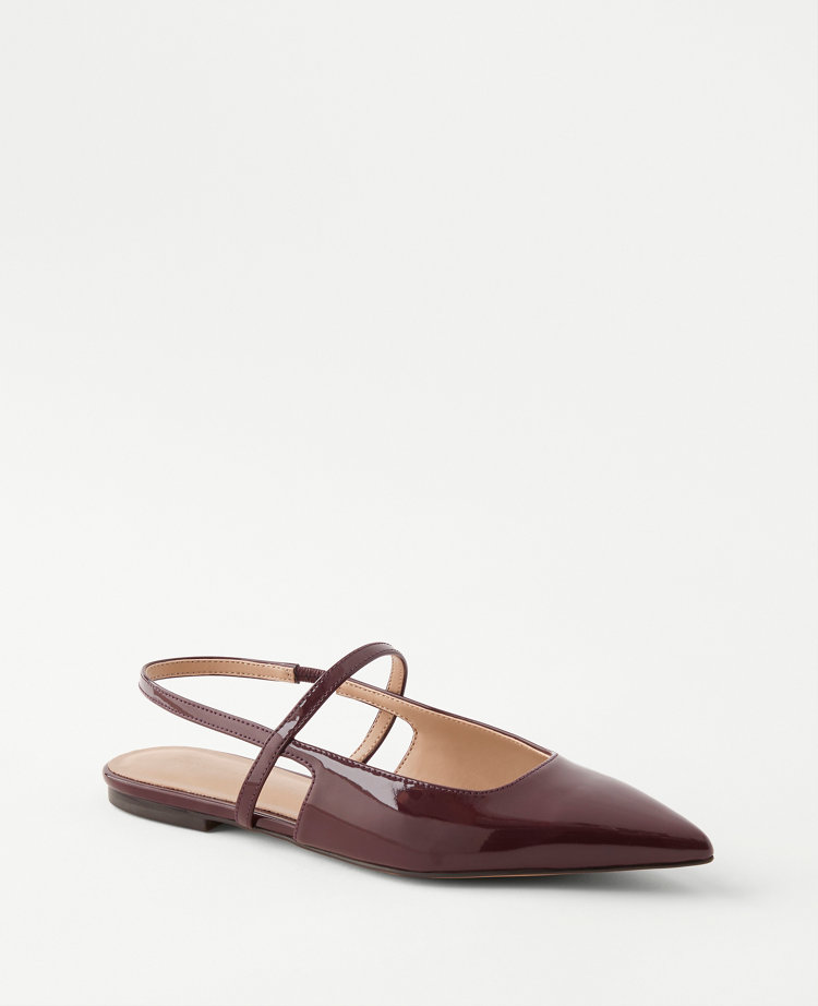 Patent Strappy Pointy Toe Flats