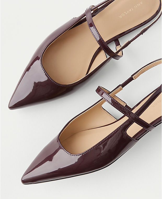 Patent Strappy Pointy Toe Flats
