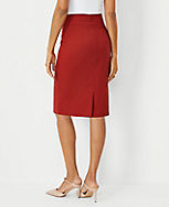 The Petite High Waist Seamed Pencil Skirt in Lightweight Weave carousel Product Image 2