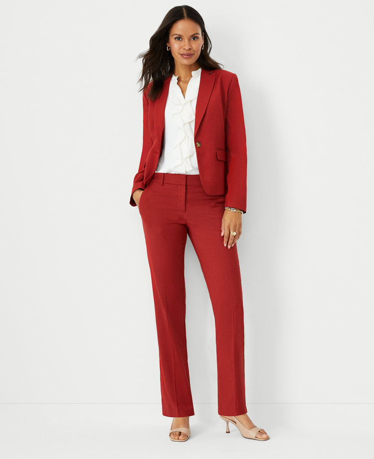 Petite red trouser store suit