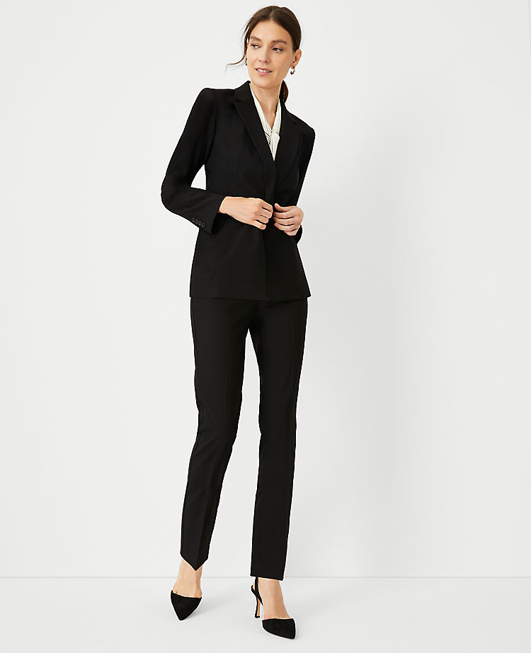 The Petite Fitted Double Breasted Blazer in Bi-Stretch