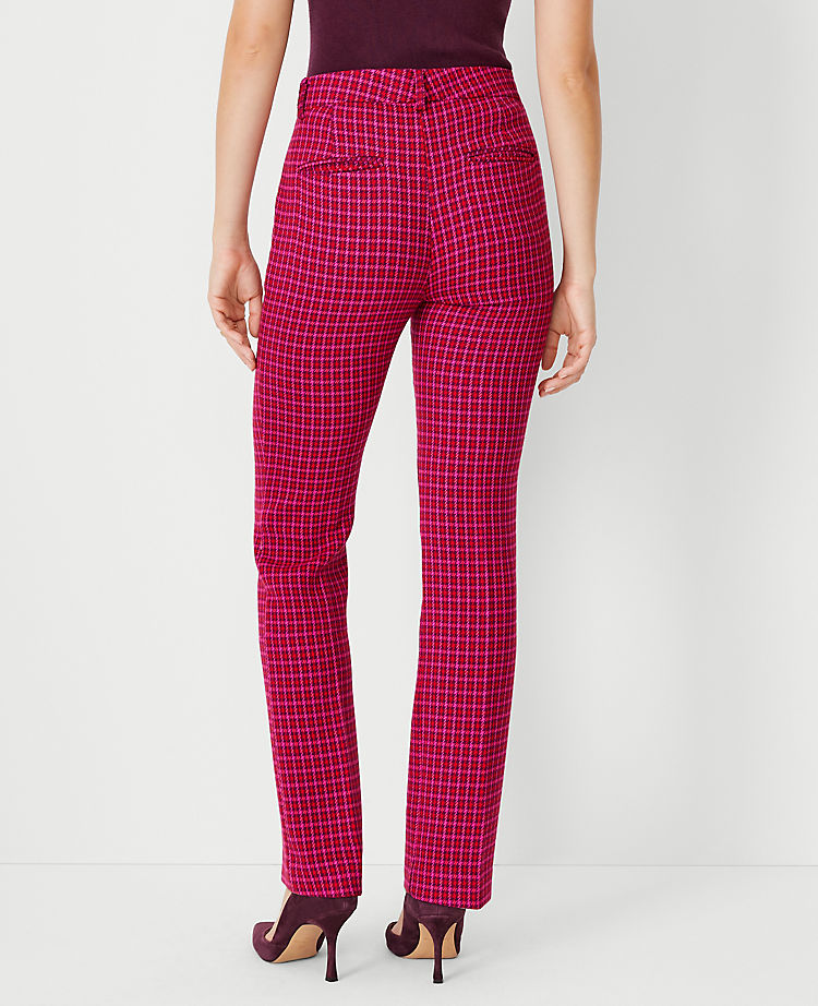The Sophia Straight Pant in Houndstooth