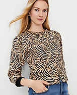 Animal Print Lightweight Knit Jacket carousel Product Image 1