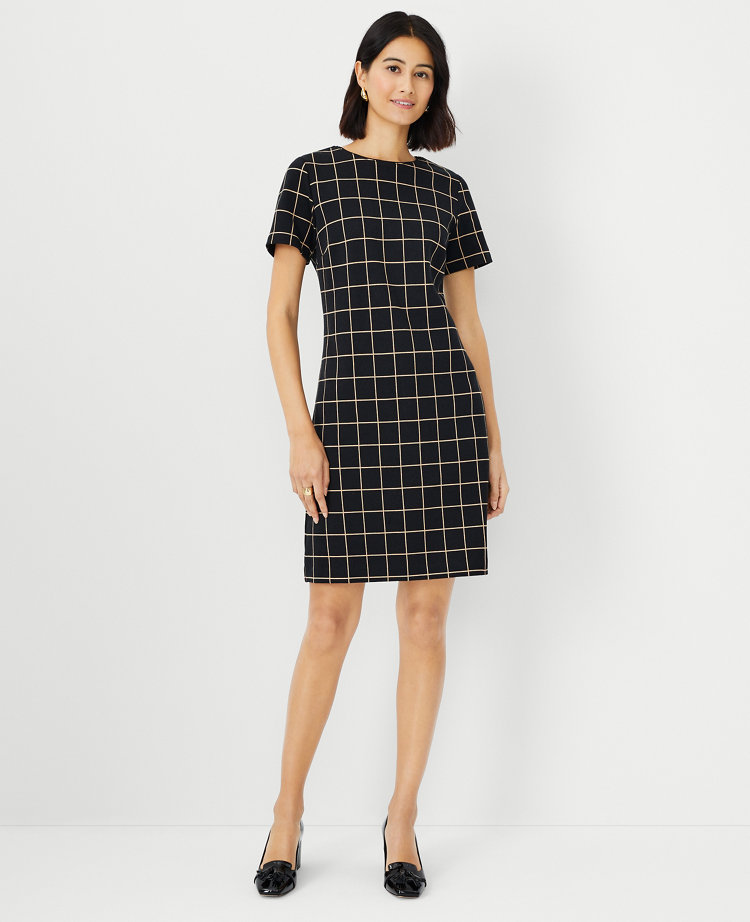 Windowpane Tee Dress