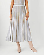 Shimmer Stripe Midi Skirt carousel Product Image 1
