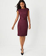 Faux Suede Belted Sheath Dress carousel Product Image 1