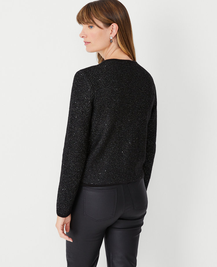 Sequin Blouson Cardigan