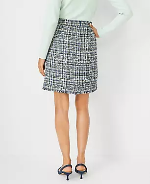 Tall Shimmer Fringe Tweed A-Line Pocket Skirt carousel Product Image 2