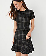 Shimmer Tweed Flounce Flare Dress carousel Product Image 3