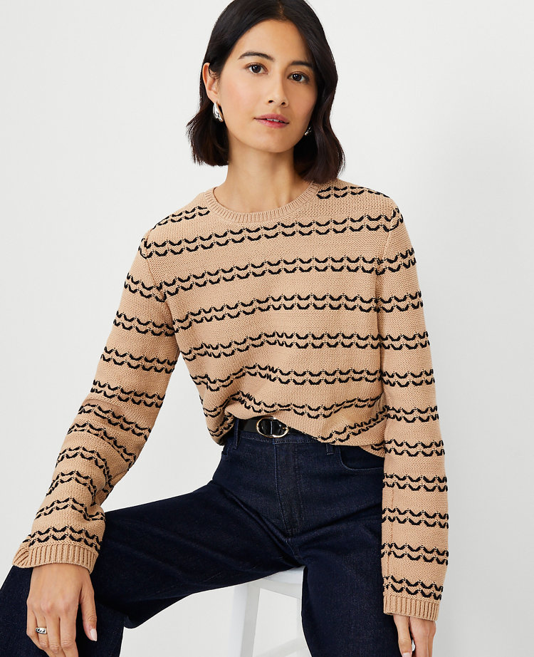 Geo Stripe Stitch Sweater