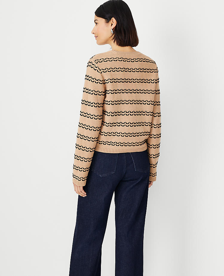 Geo Stripe Stitch Sweater