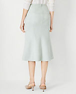 Faux Suede Seamed Flare Midi Skirt carousel Product Image 2