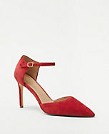 Suede Ankle Strap Pumps carousel Product Image 1