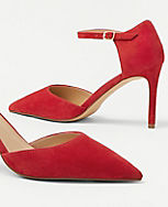 Suede Ankle Strap Pumps carousel Product Image 2