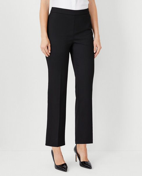 The High Rise Side Zip Flare Ankle Pant in Sateen