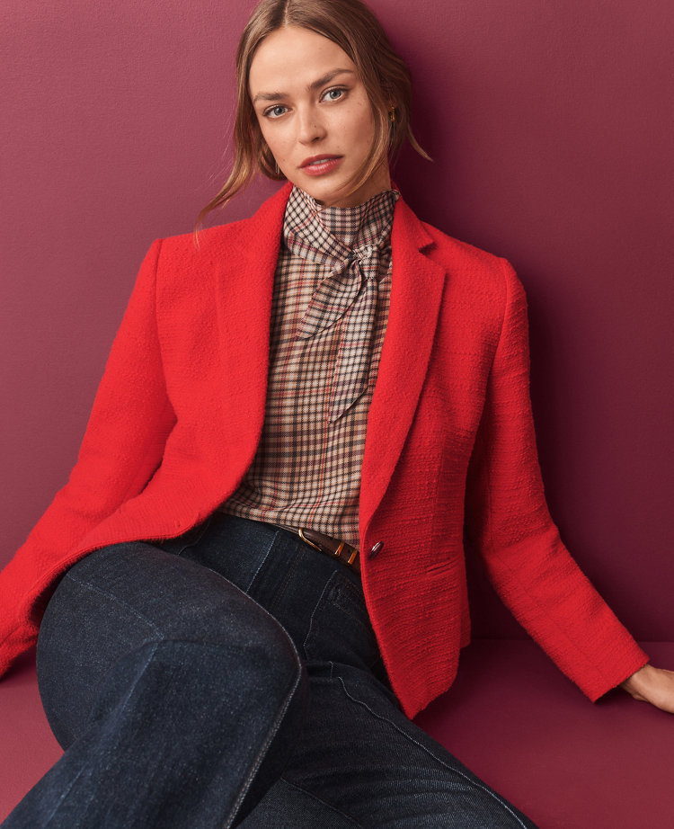 Ann taylor deals red blazer