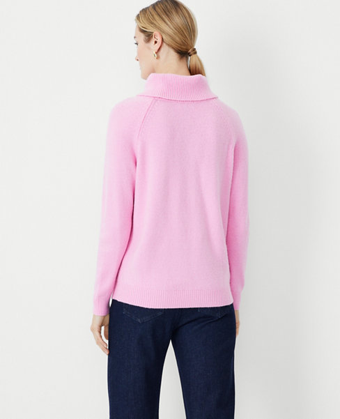 Foldover Turtleneck Sweater