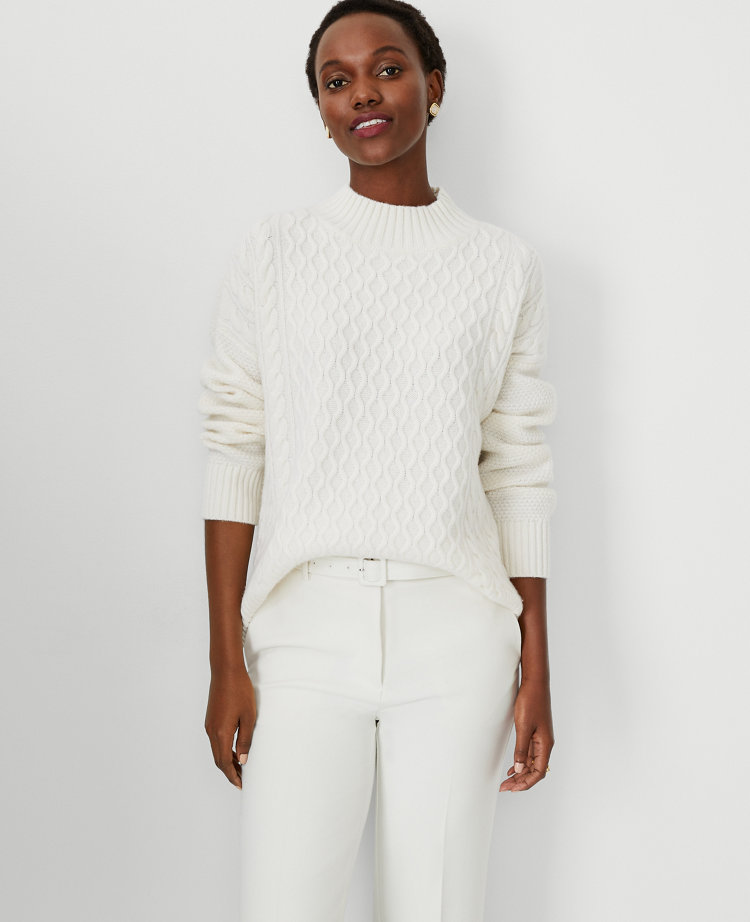 Relaxed Cashmere Cable Sweater