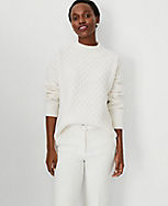 Relaxed Cashmere Cable Sweater carousel Product Image 1