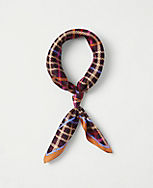 Plaid Silk Little Scarf carousel Product Image 2