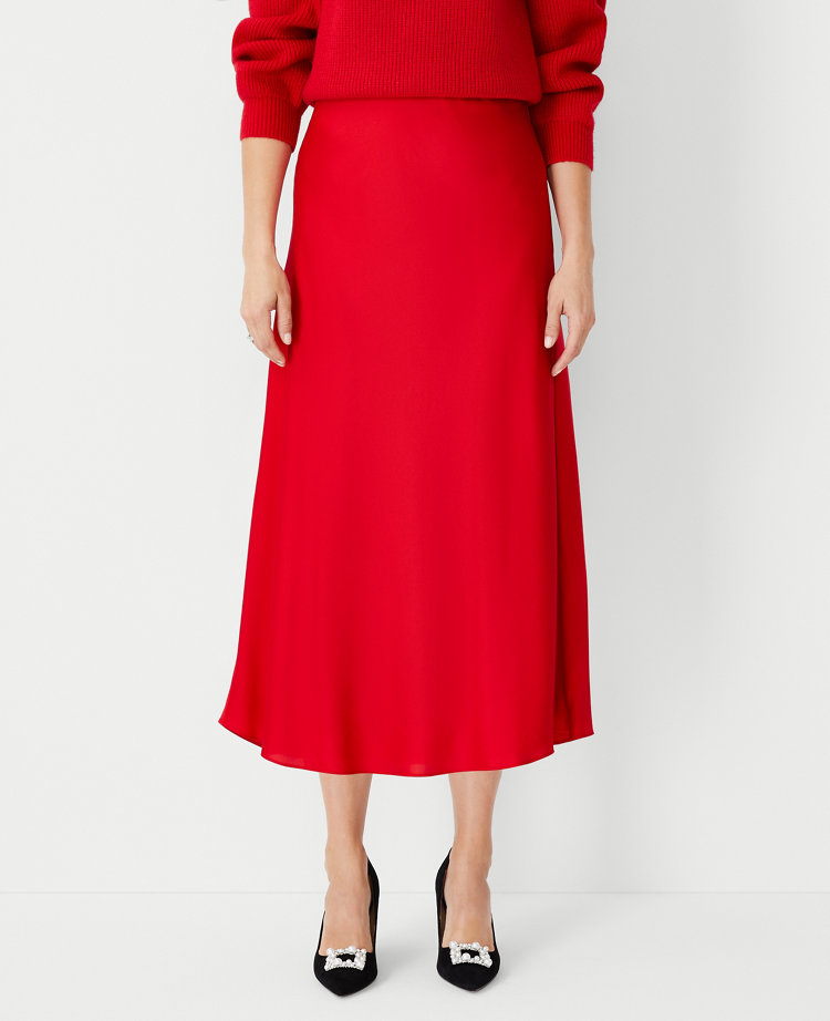 Bias Midi Slip Skirt