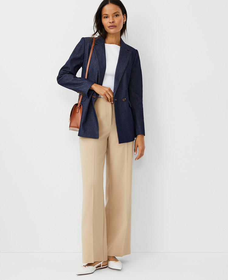 Ann Taylor The Wide Leg Pant Crepe Baguette Women's