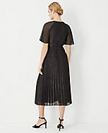 Shimmer Stripe Pleated Flare Dress carousel Product Image 2