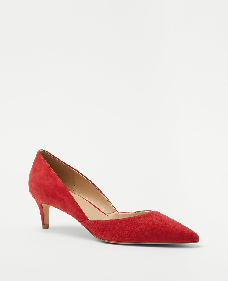 Ann Taylor Suede D'Orsay Pumps Jubilee Women's