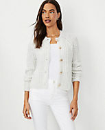Sequin Textured Stitch Cardigan carousel Product Image 1
