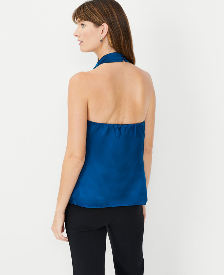 Studio Collection Silk Cowl Halter Top