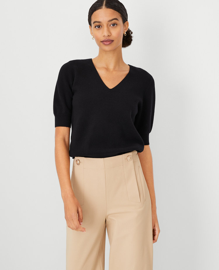 ann-taylor-puff-sleeved-tee - wit & whimsy