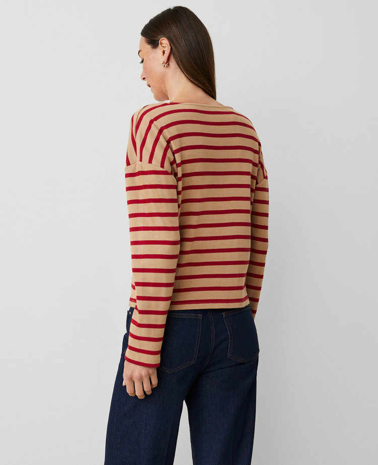 Stripe Relaxed Long Sleeve Top