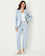 The Side Zip High Rise Pencil Pant in Windowpane carousel Product Image 1