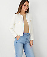 Tweed Trimmed Patch Pocket Jacket carousel Product Image 1