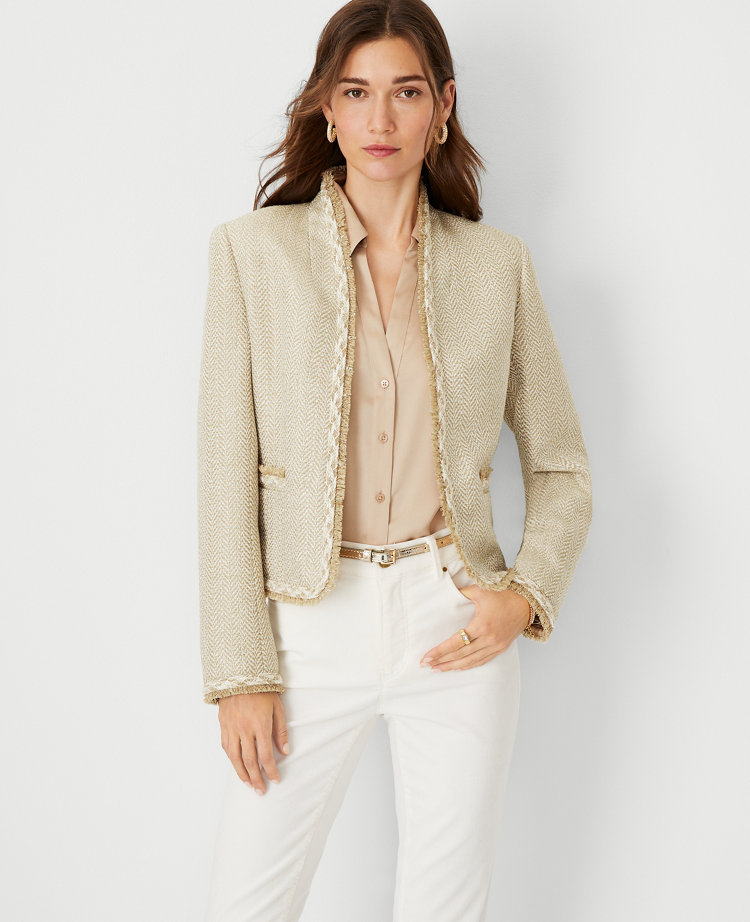 INC International Concepts Women's Petite Metallic Blazer Gold Size Petite  Small 