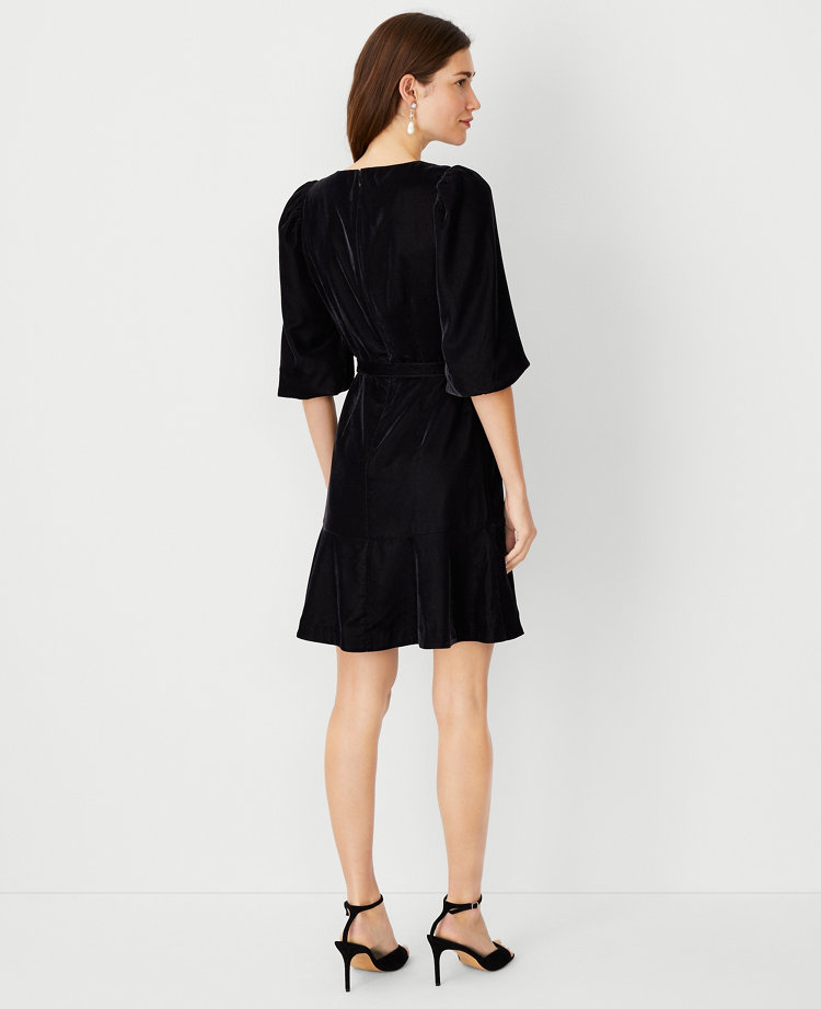 Zara velvet 2024 wrap dress