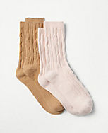 Cozy Cable Crew Sock Set carousel Product Image 1