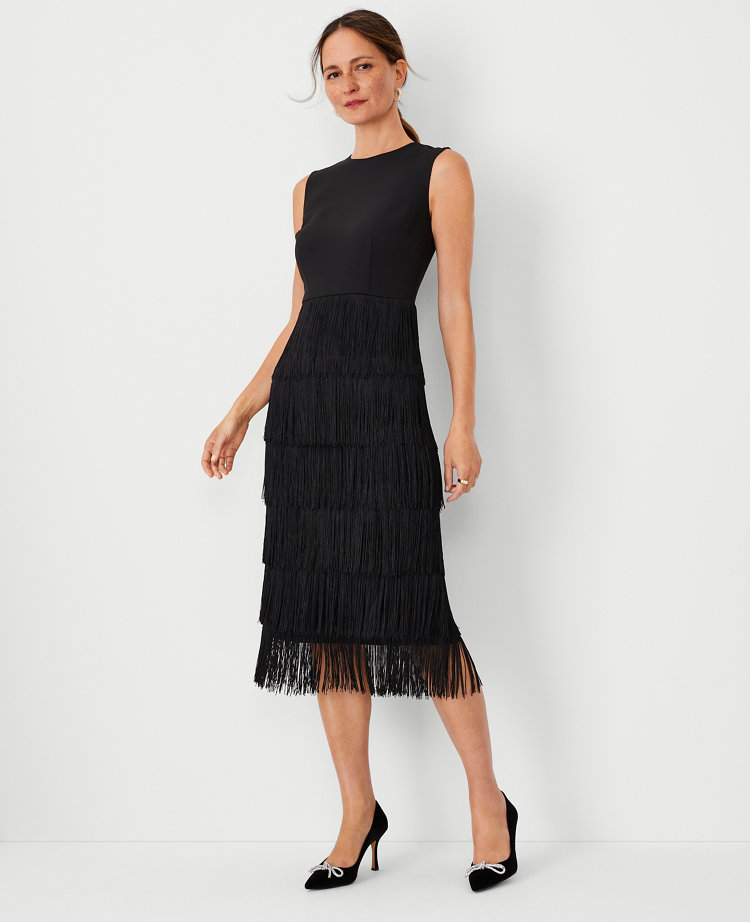 Petite Fringe Sheath Dress