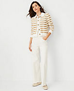 AT Weekend Striped Cable Sweater Jacket carousel Product Image 3