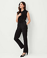 The Tie Waist Ankle Pant in Crepe carousel Product Image 1