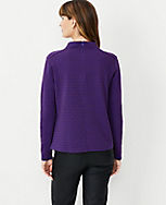 Ottoman Jacquard Funnel Neck Top carousel Product Image 2