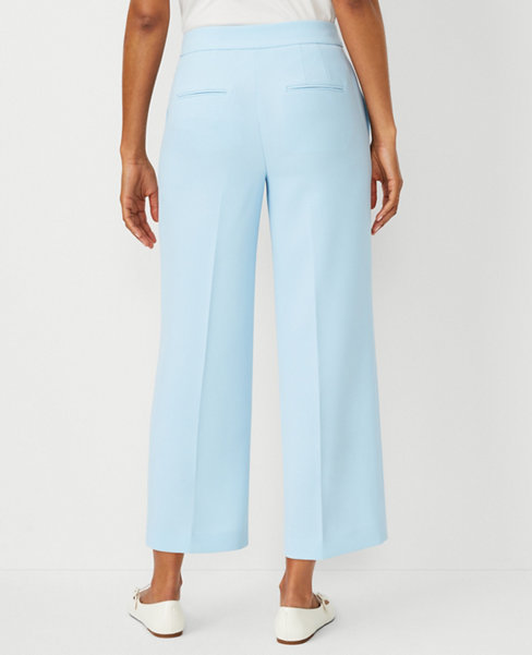 The High Rise Kate Wide Leg Crop Pant in Crepe - Curvy Fit