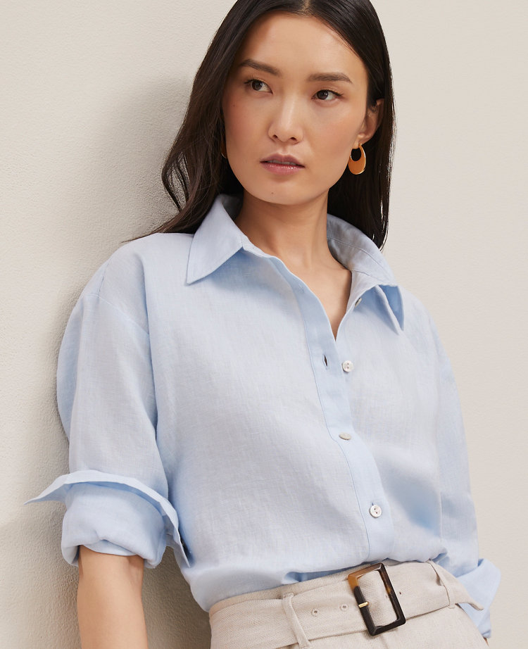 Cropped Linen Shirt
