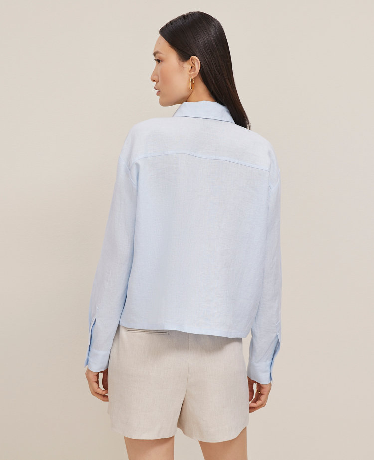 Cropped Linen Shirt