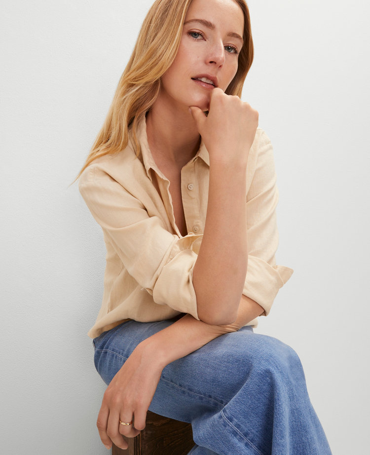 Cropped Linen Shirt